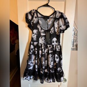 New with tags! Dollskill Wayward souls baby head babydoll dress with frills
